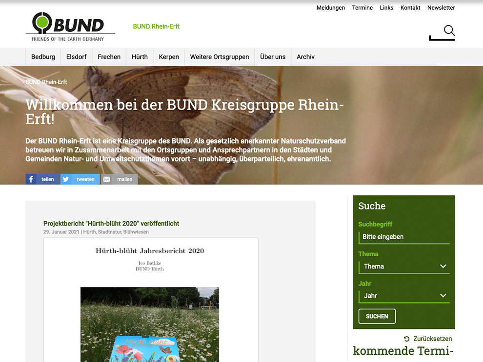 Homepage BUND Rhein-Erft